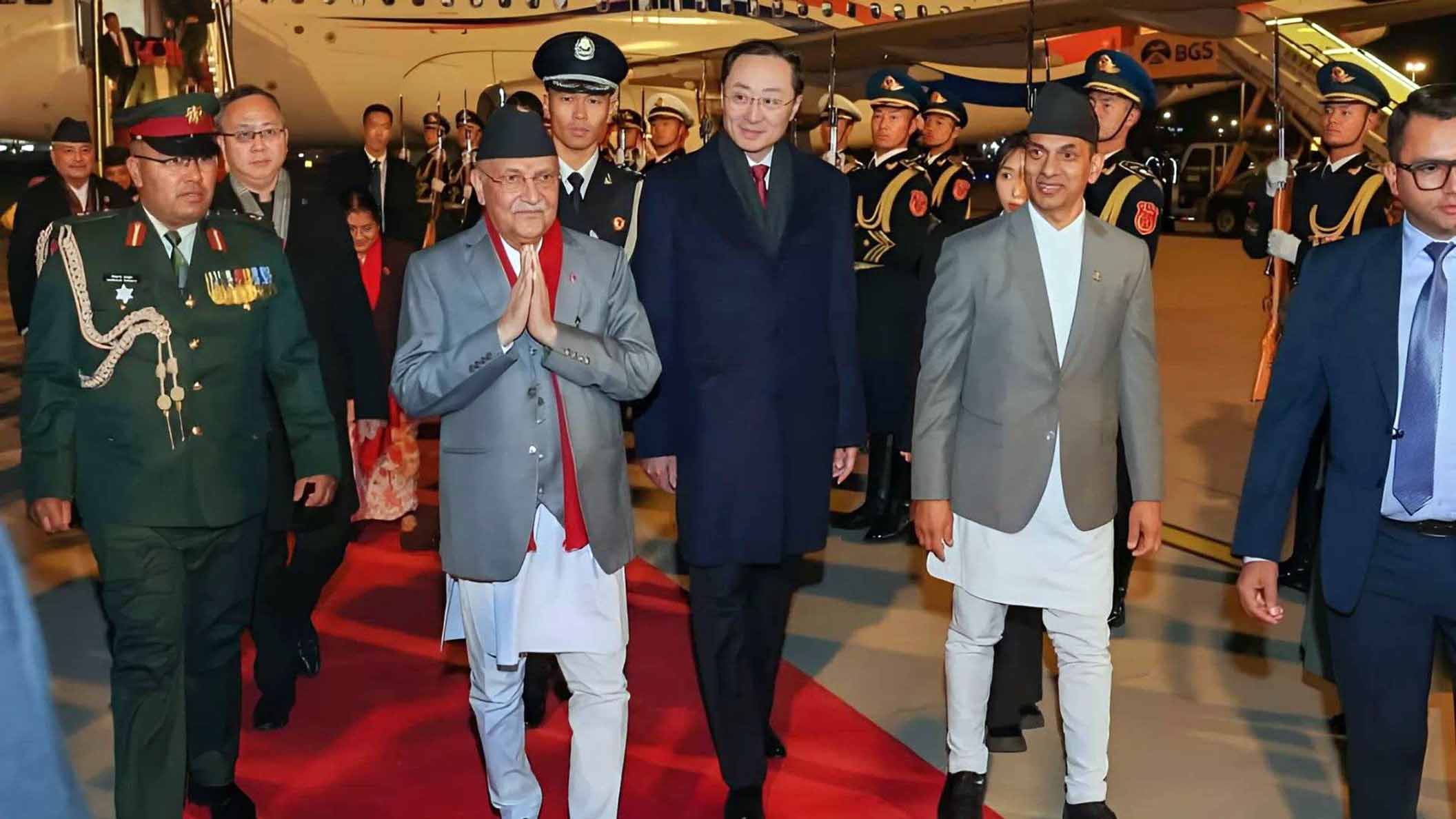 चारदिने चीन भ्रमण पूरा गरी प्रधानमन्त्री ओली स्वदेश फिर्ता