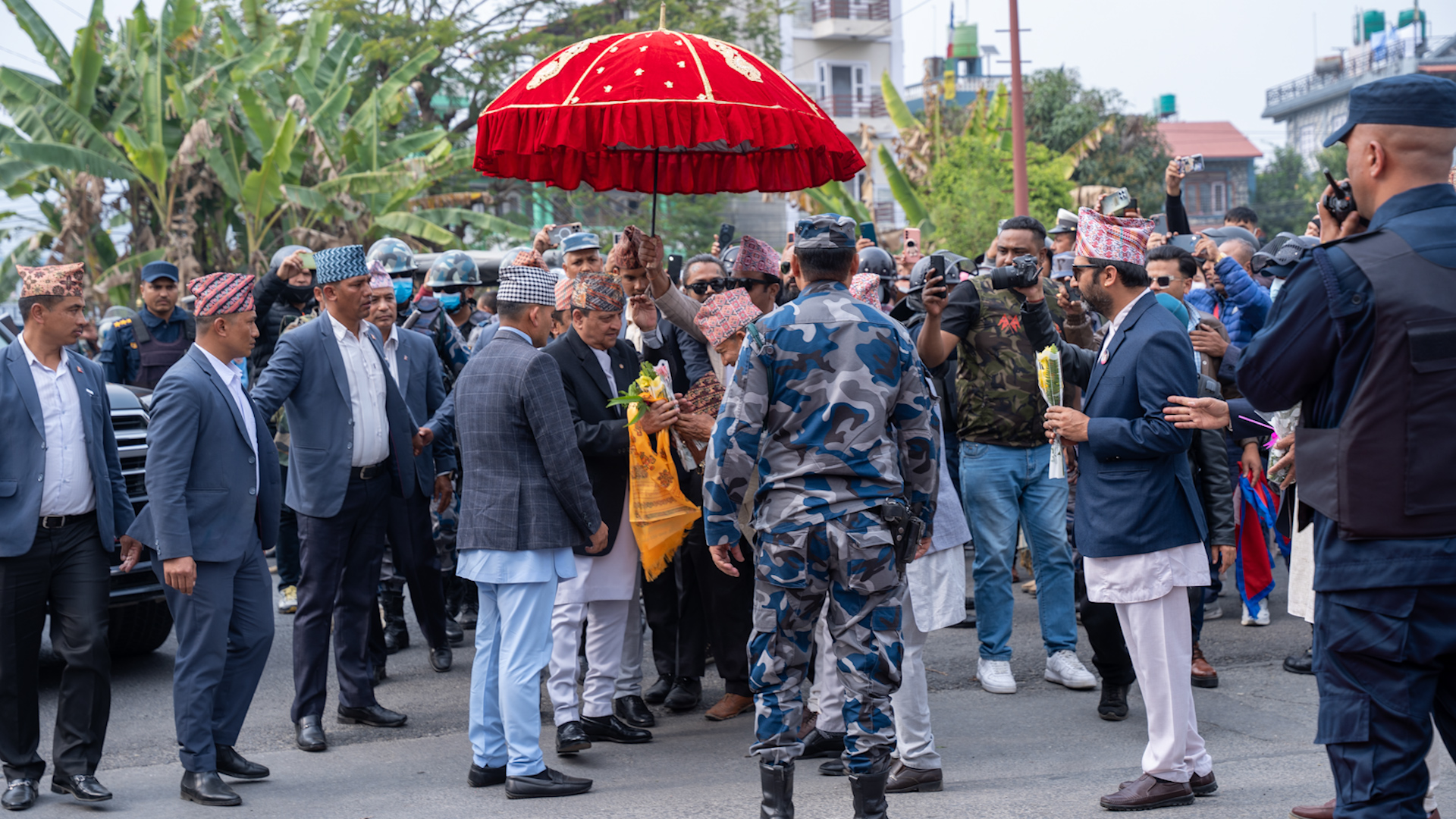 पूर्वराजा ज्ञानेन्द्रलाई पोखरामा पंचेवाजासहित विदाइ