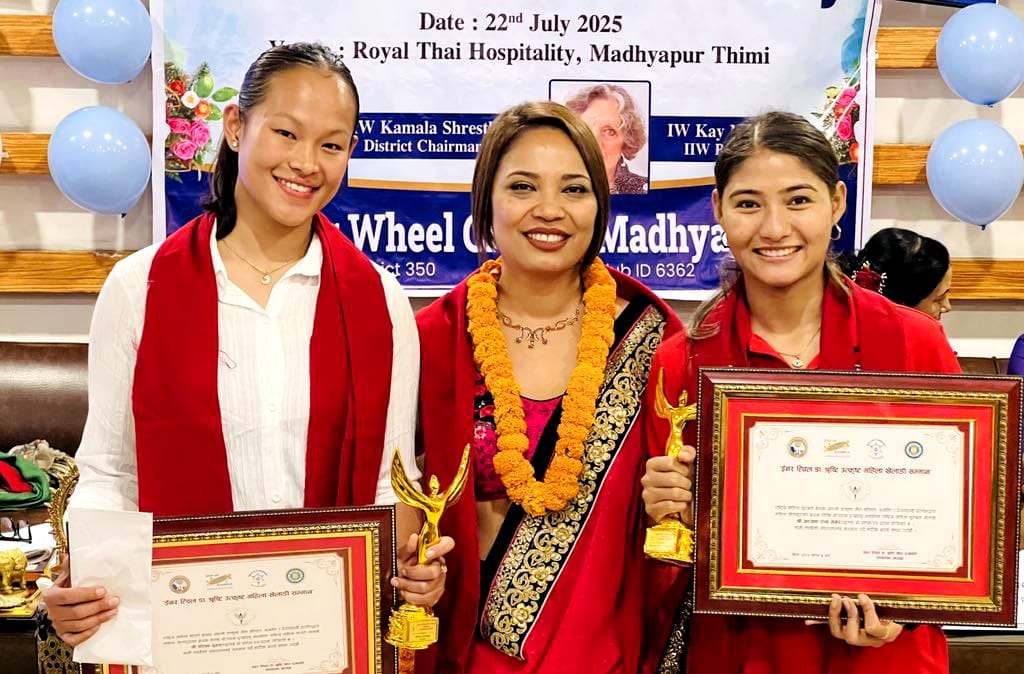 एरिका र अञ्जनालाई इनर ह्विलको सम्मान