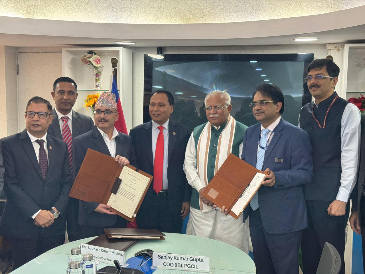 नेपाल र भारतबीच अन्तरदेशीय प्रसारण लाइन निर्माण गर्न संयुक्त उपक्रम तथा शेयरहेल्डर सम्झौतामा हस्ताक्षर