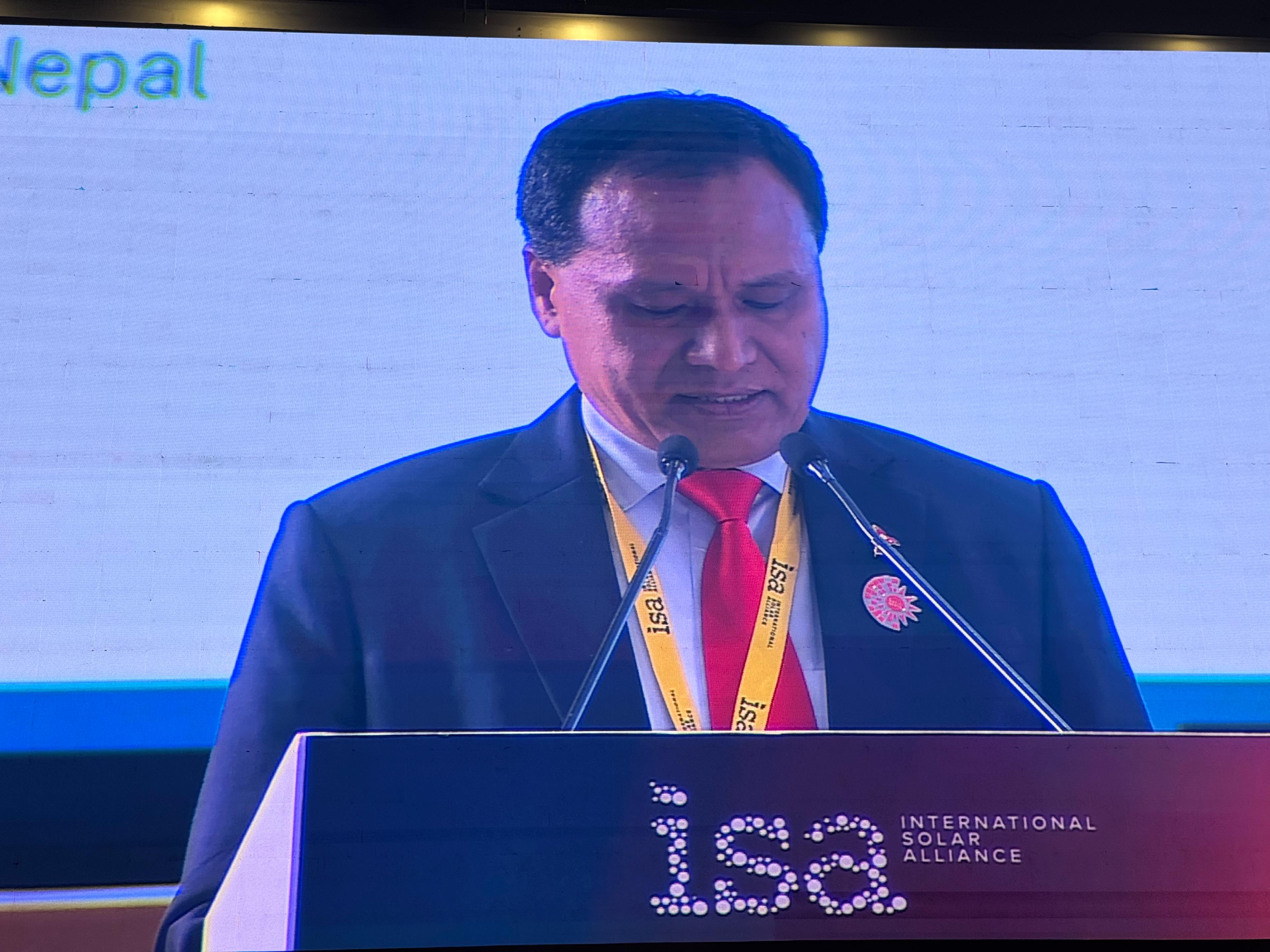 नेपालको नविकरणीय ऊर्जामा लगानी गर्न मन्त्री घिसिङले गरे अन्तर्राष्ट्रिय समुदायलाई आह्वान