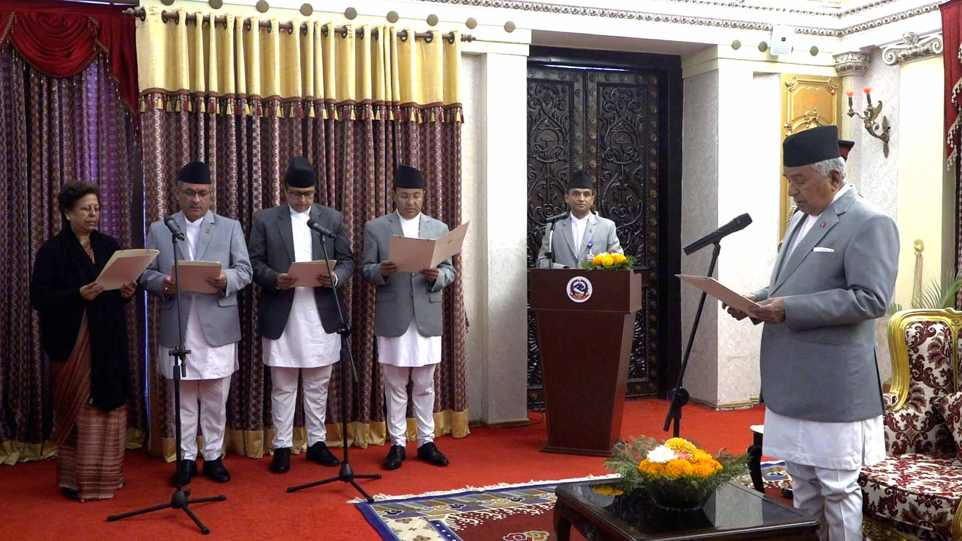 चार देशका राजदूतले लिए शपथ ग्रहण