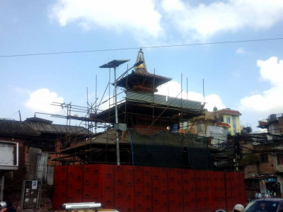 साढे सात वर्षपछि ठडियो क्षतिग्रस्त जयवागेश्वरी मन्दिर