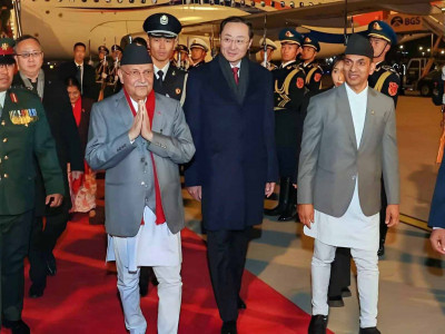चारदिने चीन भ्रमण पूरा गरी प्रधानमन्त्री ओली स्वदेश फिर्ता