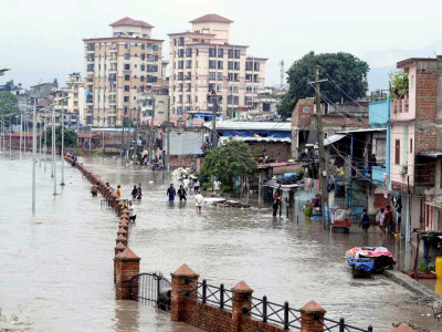 अबिरल वर्षाका कारण काठमाडौँका विभिन्न क्षेत्र जलमग्न