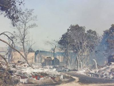 कैलालीमा भीषण आगलागी, ६० भन्दा बढी घर जलेर नष्ट