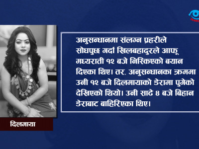 लोकदोहोरी गायिका दिलमायाको हत्यामा उनकै प्रेमी संलग्न भएको प्रहरीको ठहर