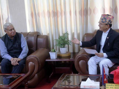 वनमन्त्री शाहीसँग भारतीय राजदूतको शिष्टाचार भेट