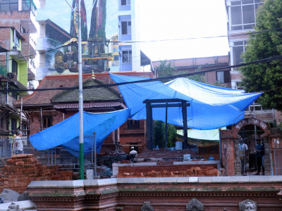अवशेषको आधारमा पुनःनिर्माण हुँदै ऐतिहासिक नरनारायण मन्दिर