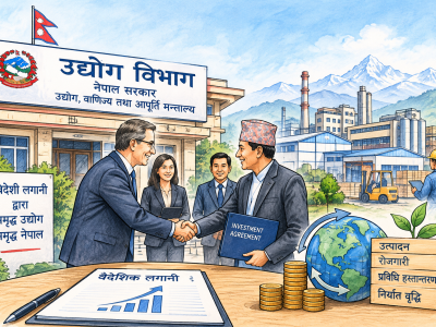 उद्योग विभागमा वैदेशिक लगानी आउने क्रम घट्दै