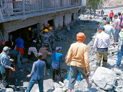 बाढीले क्षति पुर्याएको कागबेनीको पुनःनिर्माण थालियो