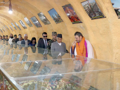 राष्ट्रपति पौडेलबाट शालिग्राम सङ्ग्रहालयको अवलोकन