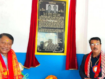कांग्रेस नेता विश्वकर्माले निजी लगानीमा बनाए सामुदायिक स्वास्थ्य इकाई भवन