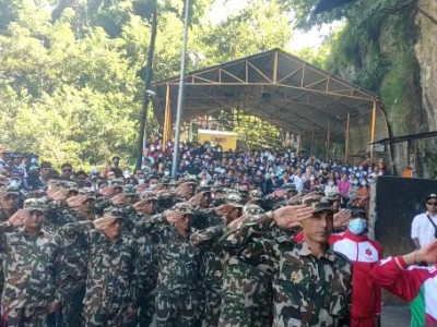 निसिमलाई नेपाली सेनाको उच्च सम्मान, ४० जनाले अन्तिम सलामी दिए