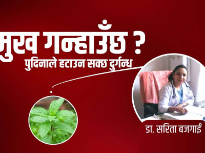 मुख गन्हाउँछ ? पुदिना छँदैछ नि