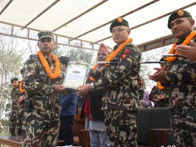 सेनाले गर्यो हरिहरपुरगढी–सिन्धुलीगढी पदयात्रा