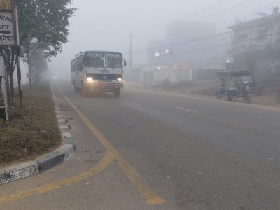 नेपालगञ्जमा कुहिरो र शीतलहरको प्रभाव