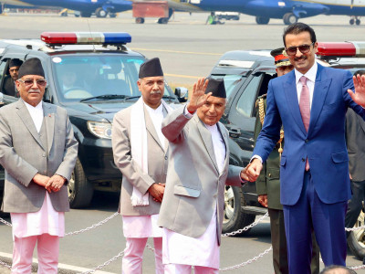 कतारका अमिर भ्रमण सम्पन्न गरी फिर्ता