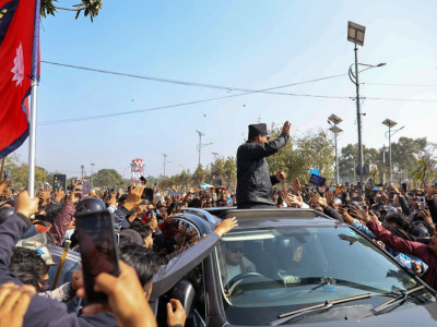 नेपालगन्जमा बालेनको भव्य स्वागत