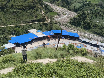 आगलागीबाट ध्वस्त भएकोे बाम्का बजार पुनर्निर्माण गरियो