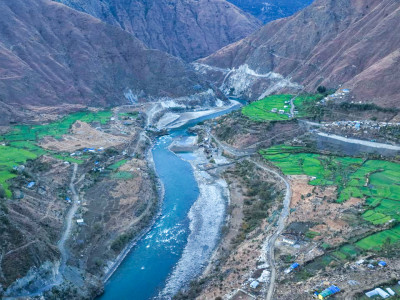 ड्रोनबाट देखिएको हिमाली गाँउपालिकाको दृश्य (तस्बिरहरु)