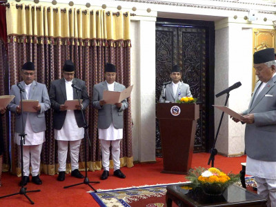 चार देशका राजदूतले लिए शपथ ग्रहण