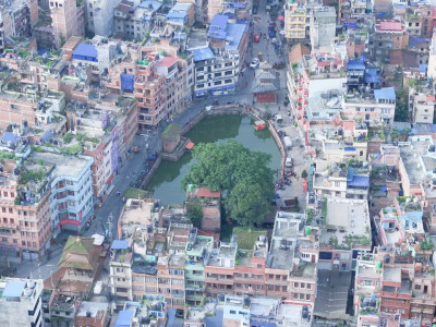 ड्रोनबाट देखिएको पिम्बहाल पोखरी (तस्बिरहरु)