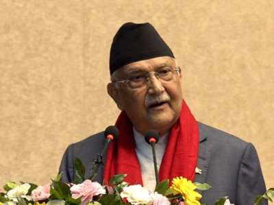 बाह्य अनुदानमा भर नपरी आत्मनिर्भरताको बाटोमा लाग्न आवश्यक : प्रधानमन्त्री ओली