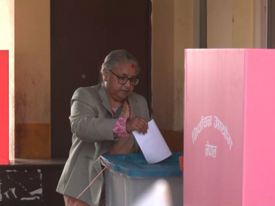 मतदान स्थलबाट प्रधानमन्त्री कार्कीले भनिन् : ‘मेरो कर्तव्य पूरा भयो’