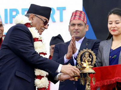 प्रधानमन्त्रीद्वारा पोखरा अन्तर्राष्ट्रिय विमानस्थलको उद्घाटन