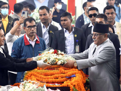 नेम्वाङप्रति श्रद्धाञ्जलि अर्पण गर्न शीर्ष नेताहरु च्यासल पुगे
