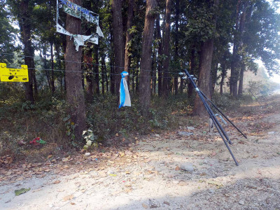 हात्ती नियन्त्रणका लागि विद्युतीय तारबार