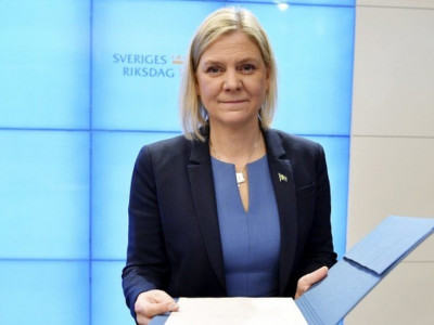 नियुक्त भएको केही घन्टामै स्वीडेनकी पहिलो महिला प्रधानमन्त्रीद्वारा राजीनामा