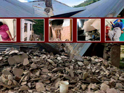 बझाङ भूकम्प : सडक अवरुद्ध हुनुका साथै दर्जनौ घर भत्किए, तस्विरहरु