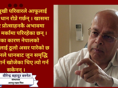 धान निर्वाहमुखी मात्र भयो, व्यवसायिक बनाउन नयाँ मोडल चाहिन्छ