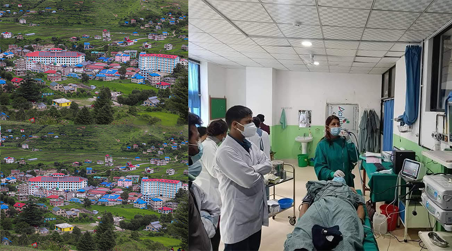 कर्णाली स्वास्थ्य विज्ञान प्रतिष्ठानमा एक्सरे सेवा ठप्प, बिरामीलाई सास्ती