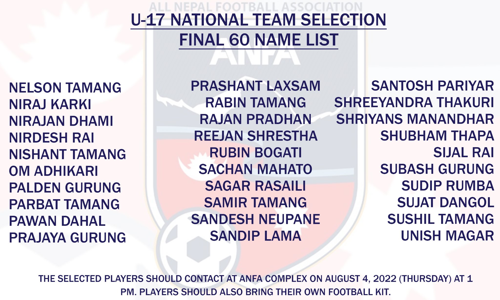 u17 name