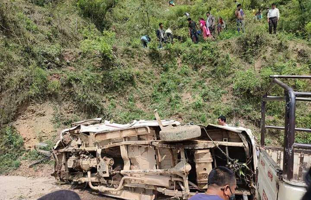 स्याङ्जा जीप दुर्घटना अपडेटः मृतकको संख्या १४ पुग्यो